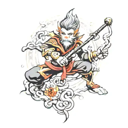 sun wukong tattoo design idea