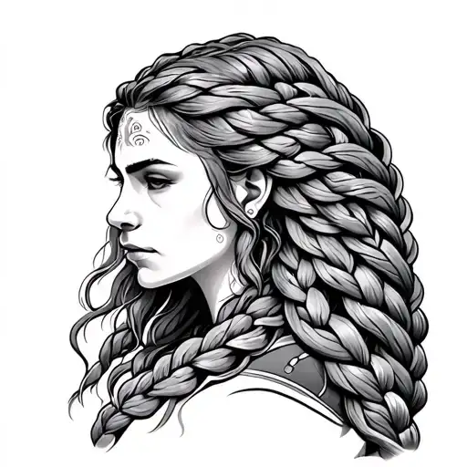viking braid tattoo design idea