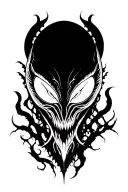 alien, ghost and demon tattoo design idea