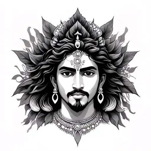 Surya Dev tattoo design idea