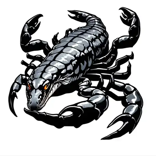 sub-zero scorpion reptile tattoo design idea