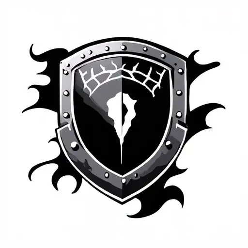 African Shield tattoo design idea