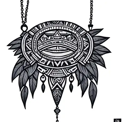 Aztec Necklace tattoo design idea