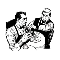 Waiter tattoo design idea