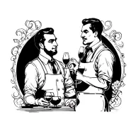 Waiter tattoo design idea
