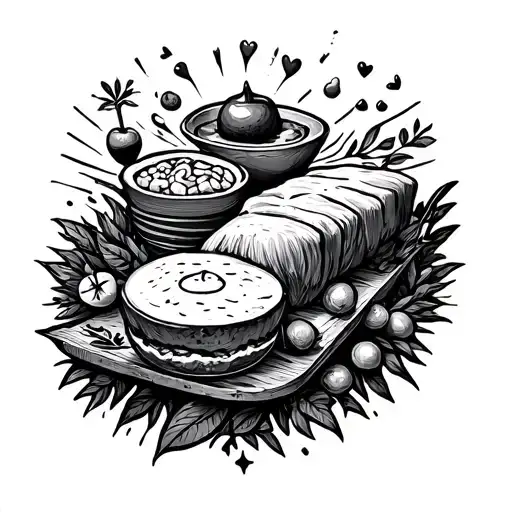 Combine these factors  “Food, love, travel, fun, sleep” and make a simple but a good tattoo design tattoo design idea