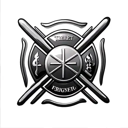 Firefighter Maltese Cross tattoo design idea