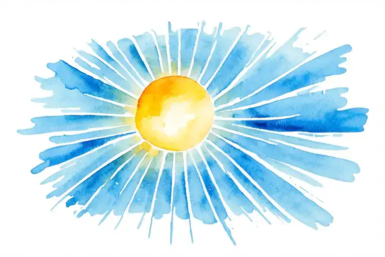 sun rays tattoo design idea