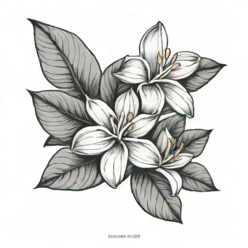 frangipani flower, reunion island culture tattoo design idea