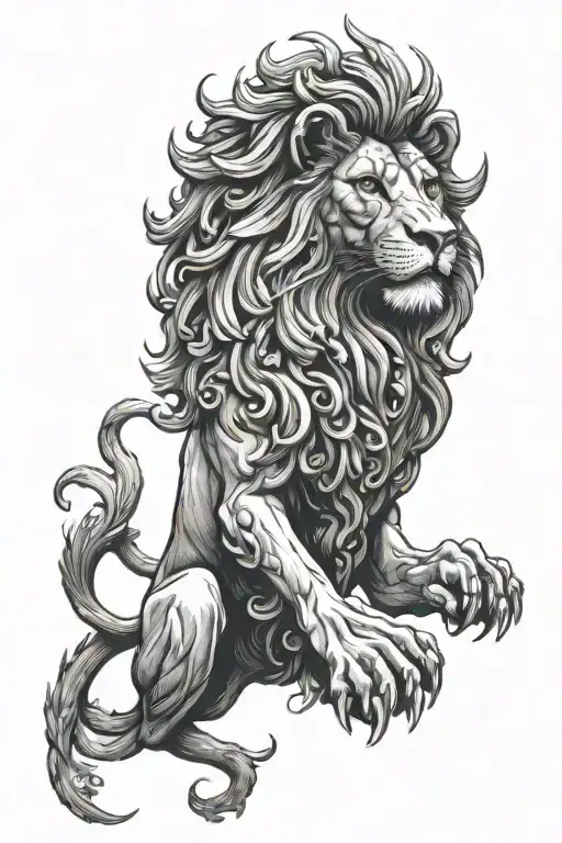Czech Lion tattoo design idea