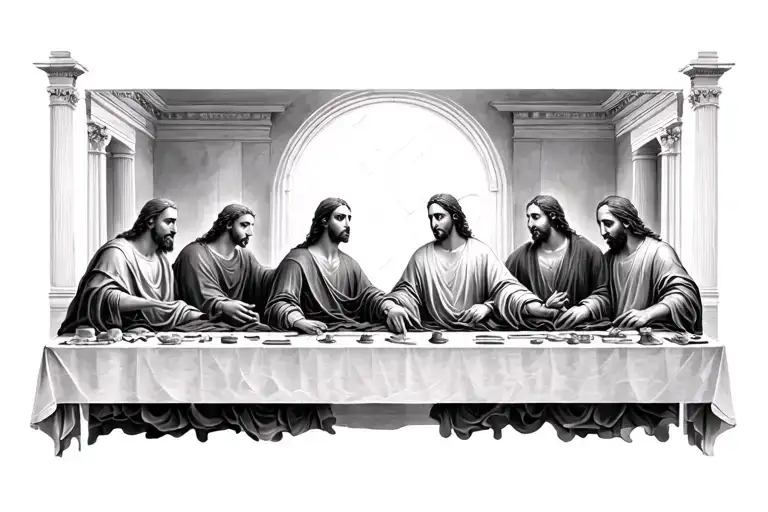 last supper tattoo tattoo design idea