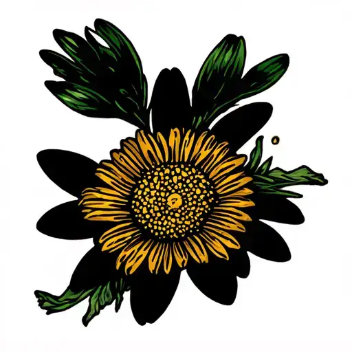 daisy flower chain wrapped tattoo design idea
