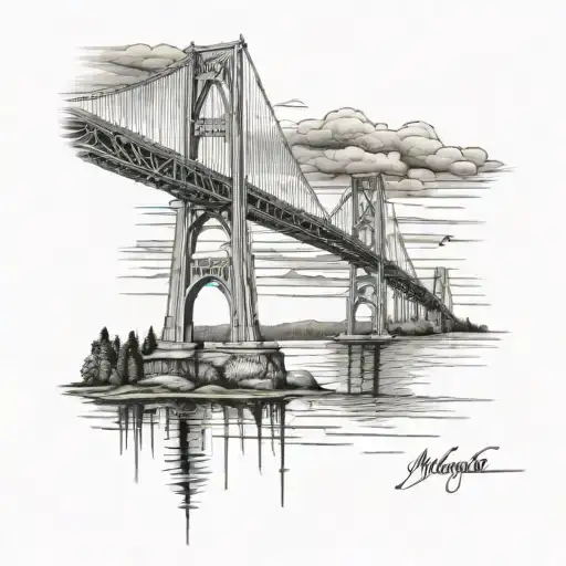 Mackinac Bridge tattoo design idea