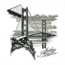Mackinac Bridge tattoo design idea