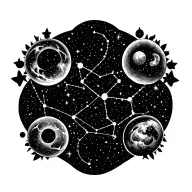 Constellations formed tattoo design idea