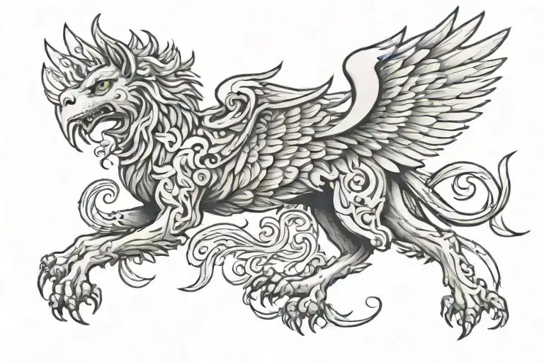 gryphon tattoo design idea