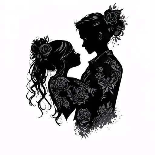 Daddy Daughter tattoo design idea