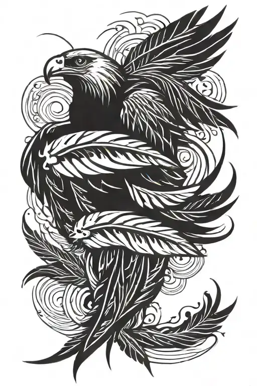 Eagle feather tattoo  tattoo design idea