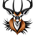 Springbok tattoo design idea