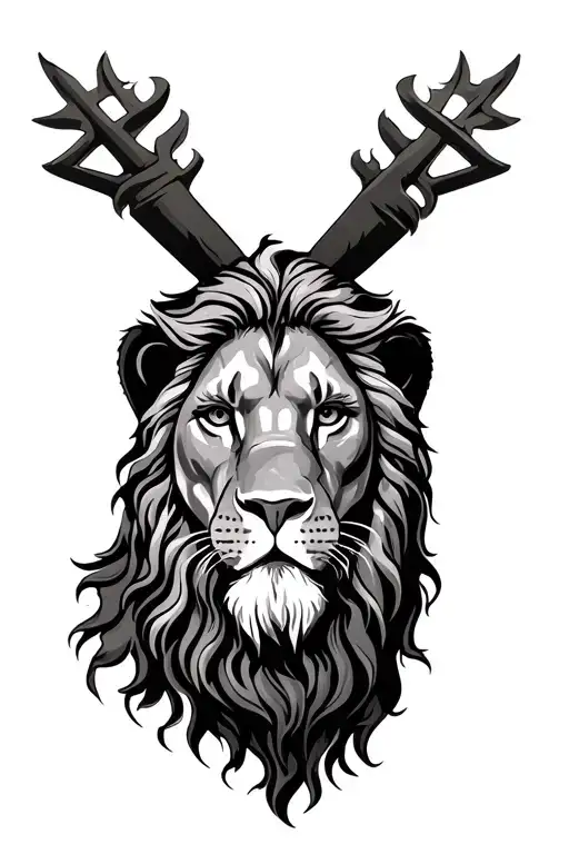 lion king jesus christ tattoo design idea