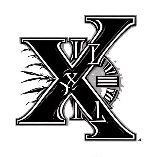 "XXIX" roman numerals tattoo design idea