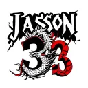 broken Friday the 13th mask with  Japanese dragon the word 'JASON' And the number 13 tattoo design idea
