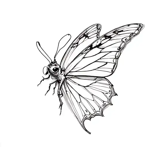 Butterfly effect reaper in space tattoo design idea