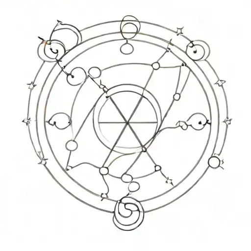 electrical engineer and Gemini zodiac sign intertwined tattoo design idea