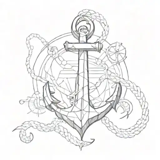 anchor tattoo design idea