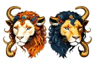 Capricorn And Leo tattoo design idea