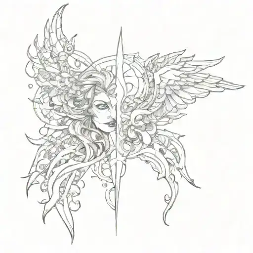 imfinite twin flame burns tattoo design idea