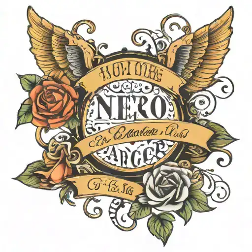 kids name and birthdate tattoo design idea