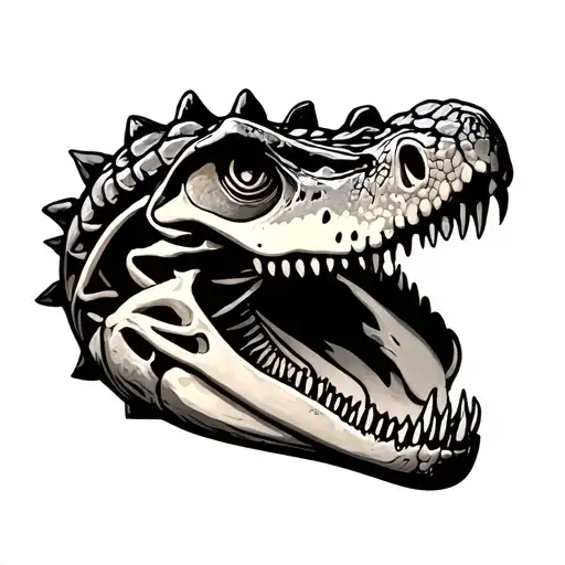Alligator Skeleton tattoo design idea