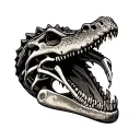 Alligator Skeleton tattoo design idea