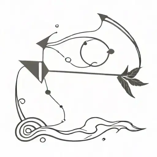 melting arrow tattoo design idea