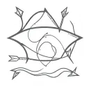 melting arrow tattoo design idea