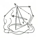 melting arrow tattoo design idea