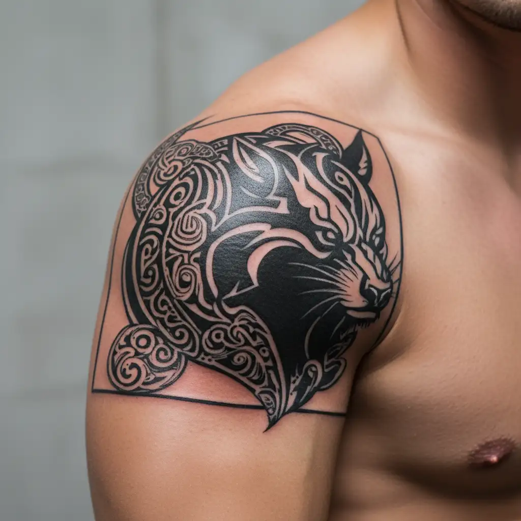 Wolverine animal consisting of taurus tattoo design idea