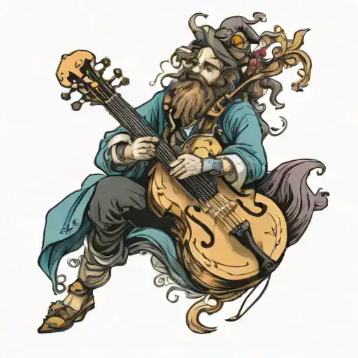 bard that's dnd inspired tattoo design idea