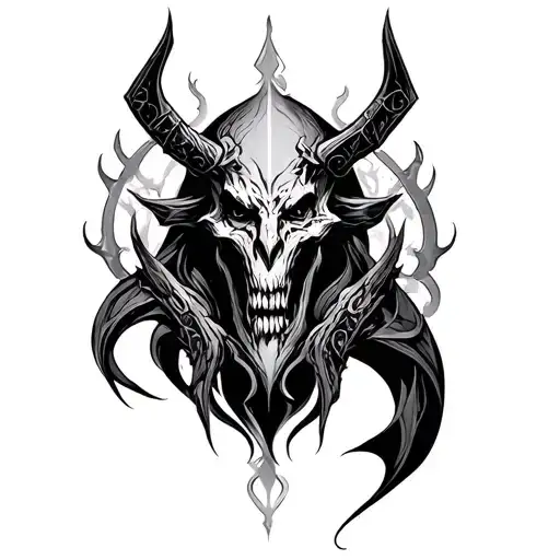 Diablo 4 tattoo design idea