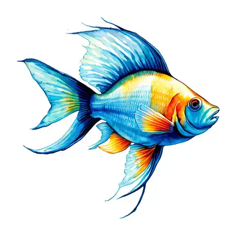 angelfish tattoo design idea