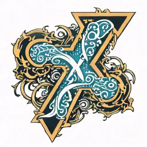 Letter x tattoo design idea