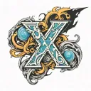 Letter x tattoo design idea