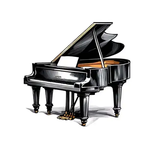 Grand Piano tattoo design idea