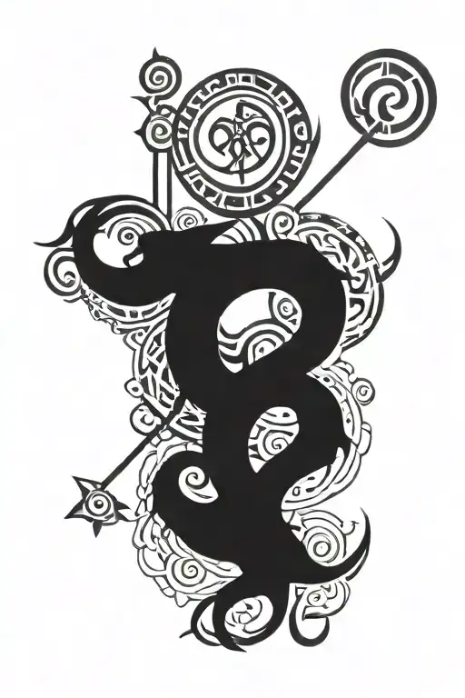 libra leo zodiac sign tattoo design idea