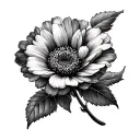 April And February Birth Flower tattoo design idea