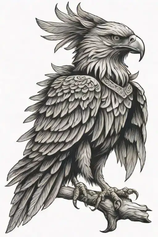 mexican eagle tattoo design idea