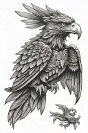 mexican eagle tattoo design idea