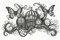 Tim burton style tattoo design idea