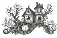 Tim burton style tattoo design idea